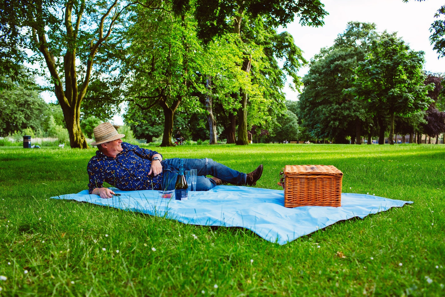Colour Block Waterproof Picnic Blanket, XL
