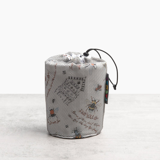 Bee Print Waterproof Picnic Blanket, Recycled Material, Family Size